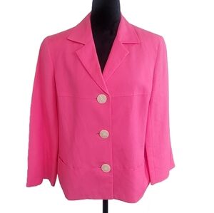 Evan Picone Petite Vibrant Pink Blazer